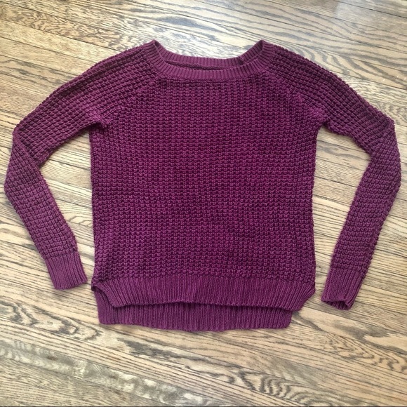 ✨3/$30✨ American Eagle Burgundy Knit Jegging Sweater | XS - Picture 2 of 6